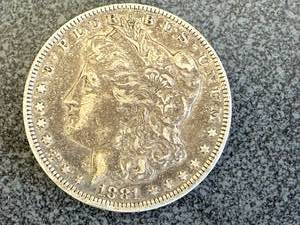 lot 8 image: 1881 O Morgan Silver Dollar