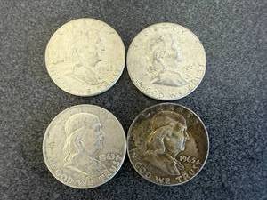 lot 26 image: 4 - 1963 Franklin Half Dollars