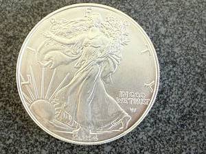 lot 61 image: 2024 American Silver Eagle 1oz Eagle Coin BU