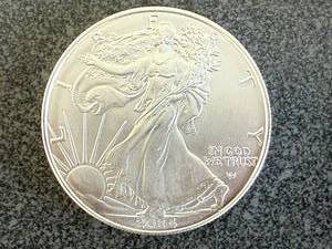 lot 62 image: 2024 American Silver Eagle 1oz Eagle Coin BU