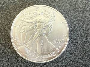 lot 65 image: 2024 American Silver Eagle 1oz Eagle Coin BU