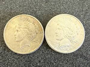 lot 66 image: 2 - 1925 Peace Silver Dollars