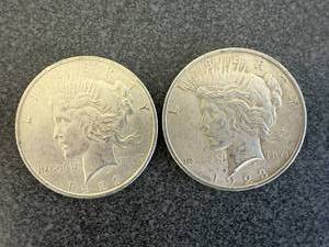 lot 67 image: 2 - 1923 Peace Silver Dollars