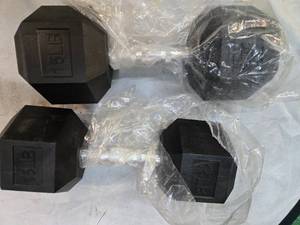 Lots of Pair of  15LB Hex Dumbbells ( New)