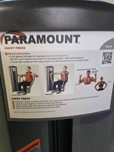 lot 8 image: Paramount Chest Press (New and assembled)