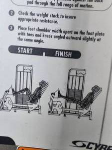 lot 41 image: Cybex Commercial Gym Quality Leg Press (USED, like new)