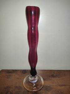 lot 103 image: Wavy Blown Glass Vase