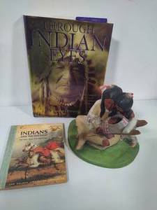 lot 113 image: Native American Books & Figurine