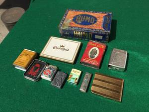 lot 123 image: Vintage Tobacco Tins - Lighters - Case