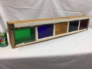 lot 140 image: Vintage Stained Glass Window Transom - 43