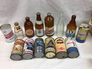 lot 151 image: Vintage Beer Bottles - Cans - Hamms