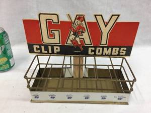 lot 181 image: Vintage Gay-Clip Combs Advertiser Display Rack