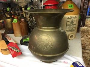 lot 182 image: Vintage Brass 5 Cent All Famous Havana Cigars - Spittoon