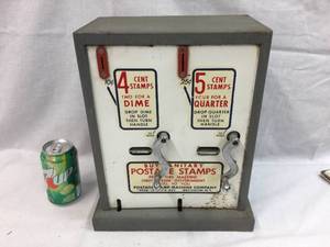 lot 187 image: Vintage Postage Stamp Machine - 10 Cent25 Cent
