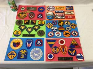 lot 195 image: Group Mostly U.S. Military Patches