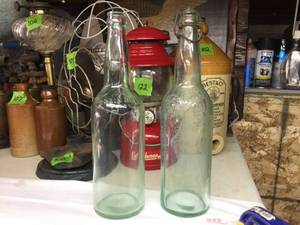 lot 255 image: (2) Antique Grain Belt & Schmidt Embossed Beer Bottles - Nice