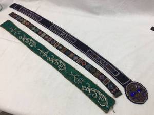 lot 279 image: (3) Beaded Belts