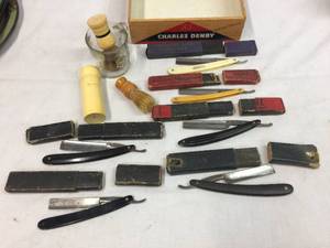lot 304 image: Vintage Shaving - Straight Razors Including a Keen Kutter