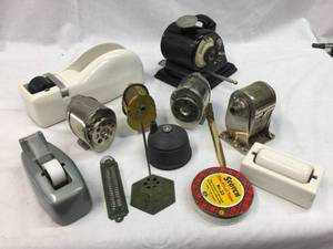 lot 312 image: Vintage Office Related - Pencil Sharpeners - Tape Dispensers - Other