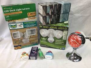 lot 317 image: Motion Lights - LED Deck Lights - Clock - Random Drops
