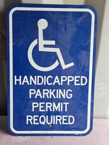 lot 54 image: Handicapped Parking Permit Sign