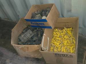 lot 89 image: Partial Boxes of Yellow and Grey Rebar Height Chairs