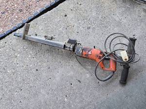 lot 112 image: Drilling Tool Used for Drilling Decking on Trailers Works but needs tip and collar