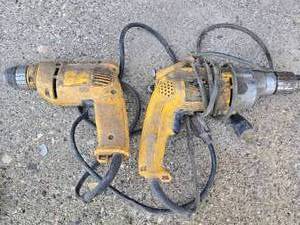 lot 123 image: Two Power Drills - One DeWalt DW245 - both work