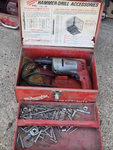 lot 128 image: Milwaukee Hammer Drill with Case