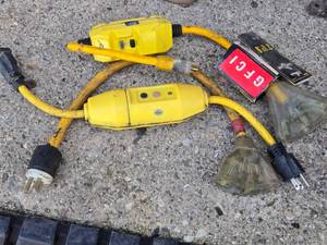 lot 134 image: Yellow Electrical Cords with GFCI Protection