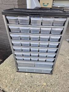 lot 164 image: Small Parts and Fasteners Plastic Storage Drawers