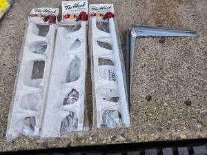lot 167 image: Lot of Utility Hanging Systems and Metal Shelf Brackets
