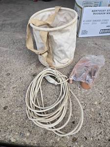 lot 170 image: Canvas Tool Bucket and Electrical Wire