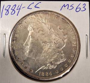 1884- CC Morgan Silver Dollar MS 63