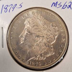 lot 3 image: 1879-S Morgan Silver Dollar  MS 62