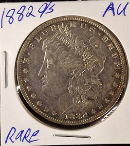 1882- O/S Morgan Silver Dollar  - Rare- AU