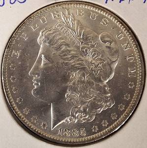 lot 9 image: 1885-O Morgan Silver Dollar MS 64