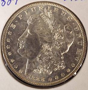 lot 12 image: 1888-P Morgan Silver Dollar MS 63