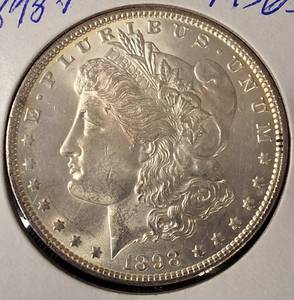 lot 16 image: 1898-P Morgan Silver Dollar MS 63