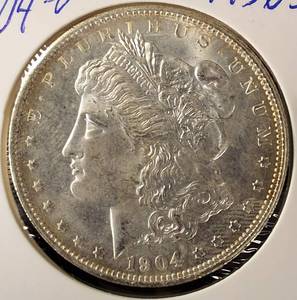 lot 19 image: 1904-O  Morgan Silver Dollar MS 63