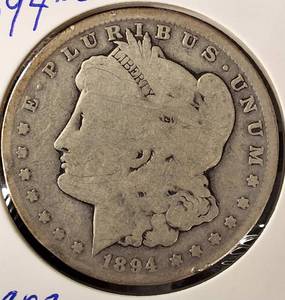 lot 22 image: 1894-O  Morgan Silver Dollar -RARE