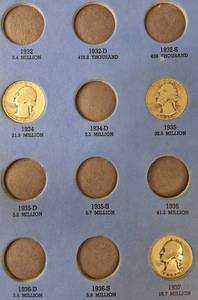 lot 25 image: Washington Quarter Book 1932-1945 ( 13 COINS )