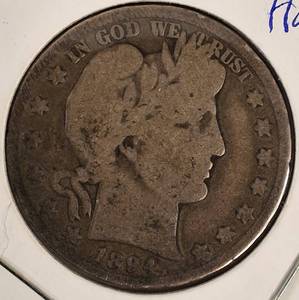 lot 30 image: 1894-O Barber Half Dollar- RARE