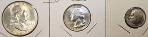 lot 40 image: 1960 Half Quarter & Dime From Mint Sets 