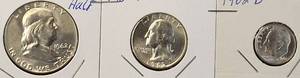 lot 43 image: 1962 Half, Quarter & Dime From Mint Sets