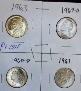 lot 46 image: 4 High Grade Nickels Proof & Mints 