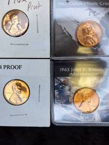 lot 47 image: 4 Lincoln Cents Proofs & High Grades