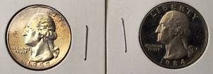 lot 54 image: 1959- P Quarter &  1984 - S  Proof