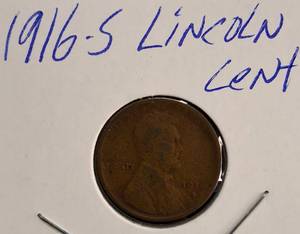 lot 70 image: 1916- S Lincoln Cent