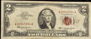 lot 82 image: 1963 Two Dollar Bill